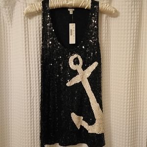 Jcrew anchor Sparkle tank